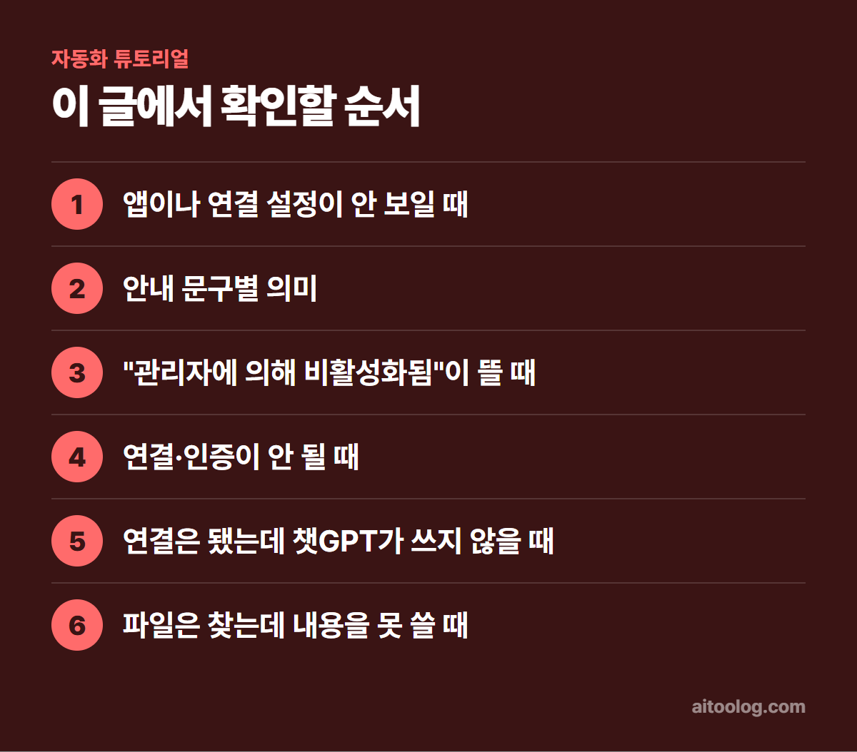 챗GPT 앱 연결 안 될 때 확인 순서 정리