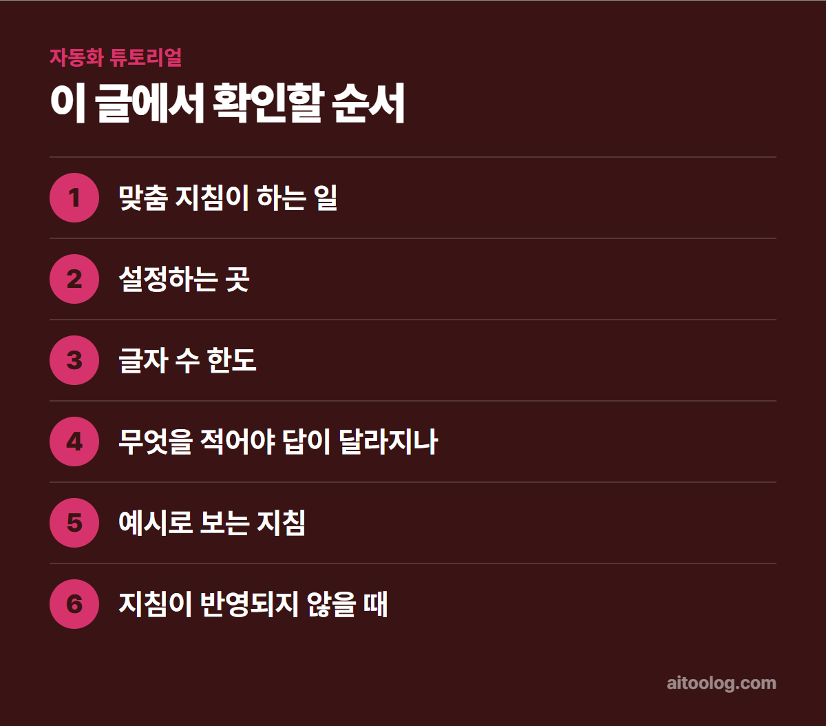 챗GPT 맞춤 지침 쓰는 법 확인 순서 정리