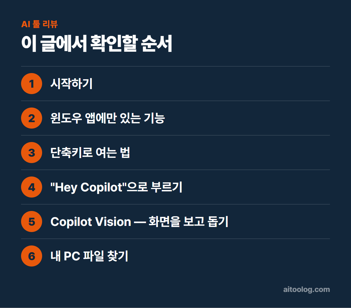 윈도우 코파일럿 기능 정리 확인 순서 정리