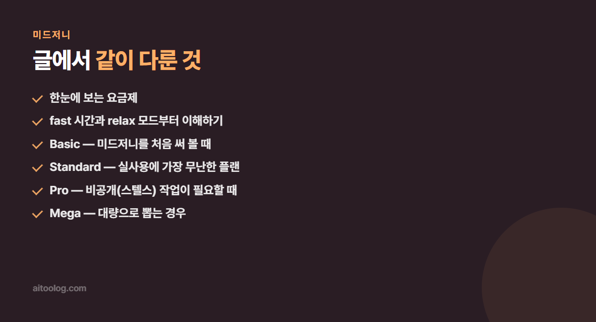 미드저니 핵심 정리 이미지