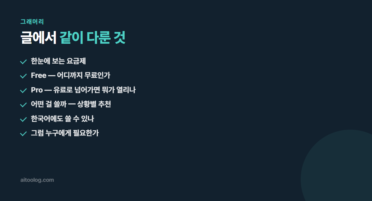그래머리 핵심 정리 이미지